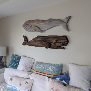 Driftwood Whale 52 in 2D Sculpture Beach Décor by SEASTYLE - Etsy