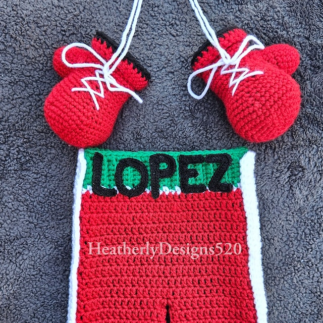 A customer's finished Baby Boxer Crochet Pattern