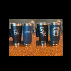 Green Bay Packers YETI Laser Engraved Tumblers, Can Colsters and Bottles,  2-Side