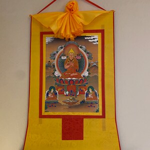 Peinture Bouddha Dorure Thangka Gandhanra Thangka Tibétain - Usnisa Sitatapatra Thangka - Peinture Calendrier Zodiaque Tibétain