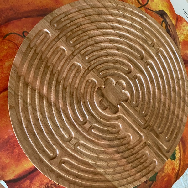 Chartres Wood Carved Finger Labyrinth Meditation Chartres Labyrinth ...