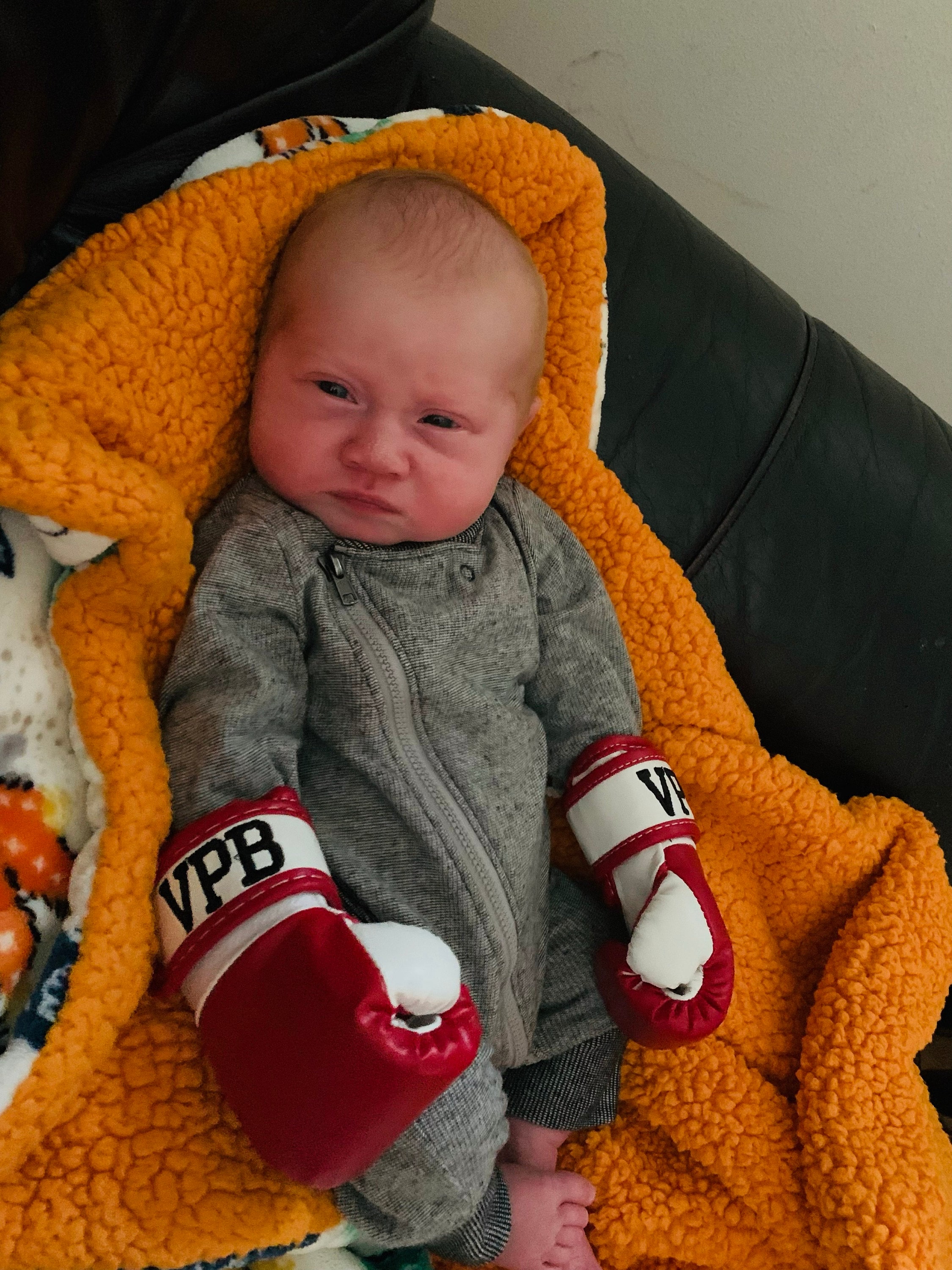 Tiny Warrior's Essential: Personalized Baby Boxing Gloves