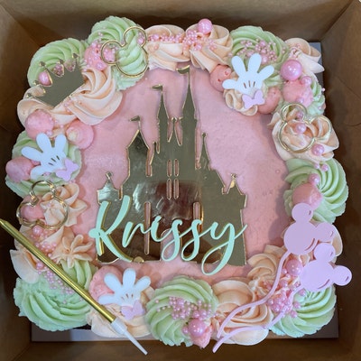 Disney Princess Castle Cake Topper Retro Disneyland Disneyworld Party