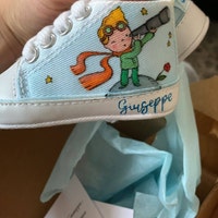 Lenzuolo Con Angoli Per Lettino Culla 60x120 Cm - Motivo Aerostati Blu Per Bambini - Foto 7