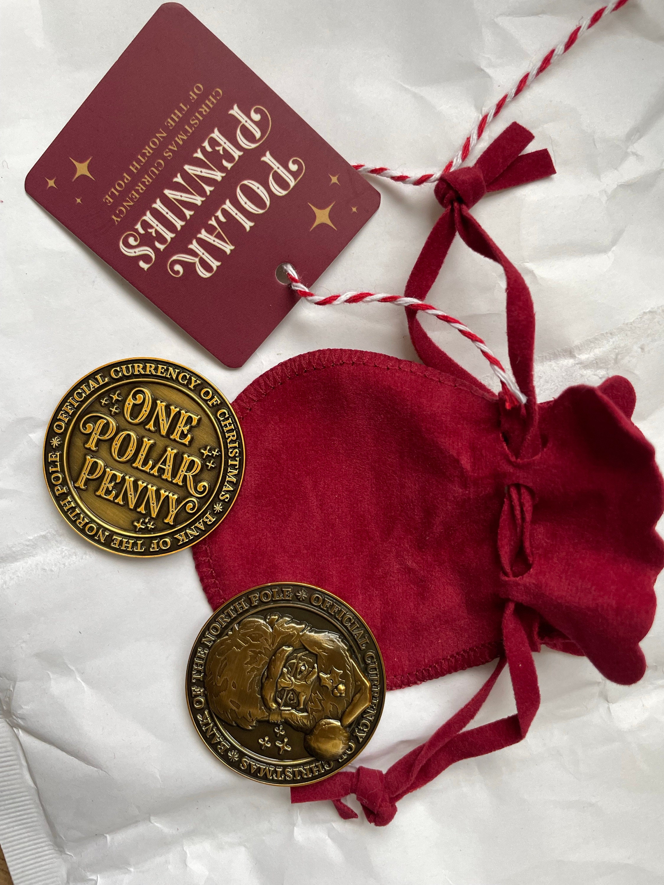 North Pole Polar Pennies Good Behaviour Coins Santa Coins christmas eve box fillers stocking filler