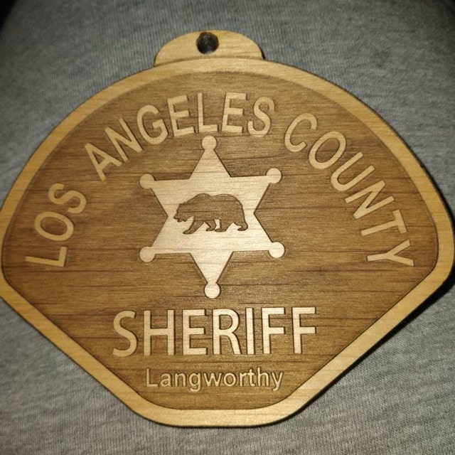 Wooden LA County Sheriff Badge or Shoulder Patch Ornament - Etsy