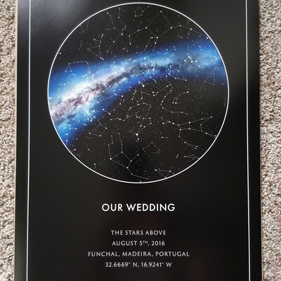 Custom Star Map, Realistic Constellation Poster, Night Sky Map ...