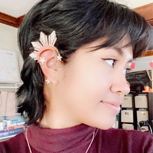 Universe Catriona Gray Ear Cuff 3-sterren &zon geïnspireerd Premium HQ Creatie Sieraden Oorbellen Manchet- & wrapoorbellen Ms Miss Filippijnen 