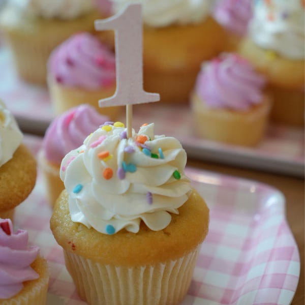 1 Cupcake Toppers, 1 Food Picks, One Cupcake Toppers, First Birthday ...
