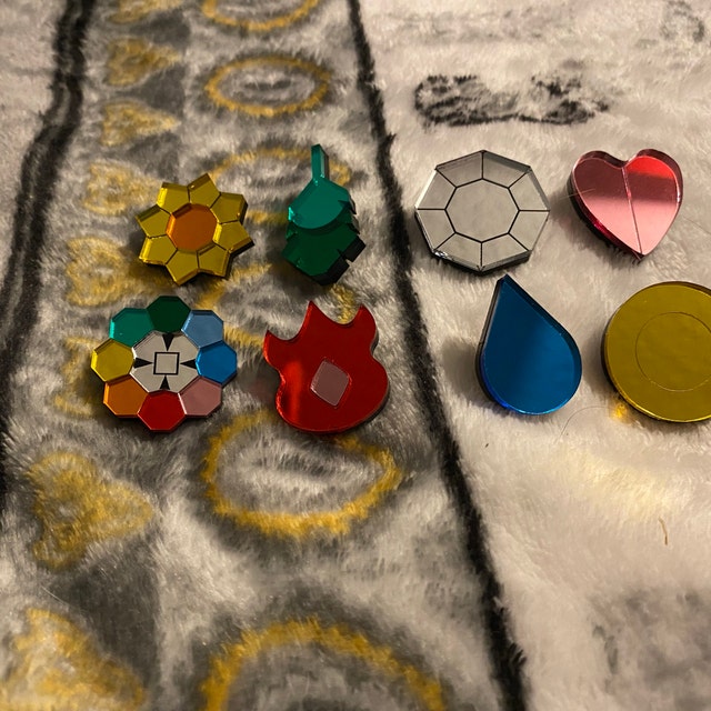 ポケモンジムバッジ - カントー地方 - Etsy 日本