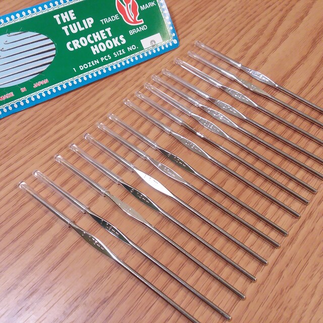 17 TULIP Steel Crochet Hooks for Fine Lace Size 0/1.75mm to Size