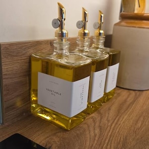 Dosatore Olio e Aceto Dispenser for olio e aceto in vetro superiore da 500 ml, dispenser for olio d'oliva con coperchio a prova di polvere e a prova di perdite con contenitore