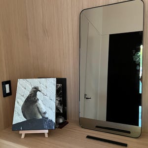 Capsula™ Capsule shaped Rose Gold Minimalist Mirror with Copper Frame