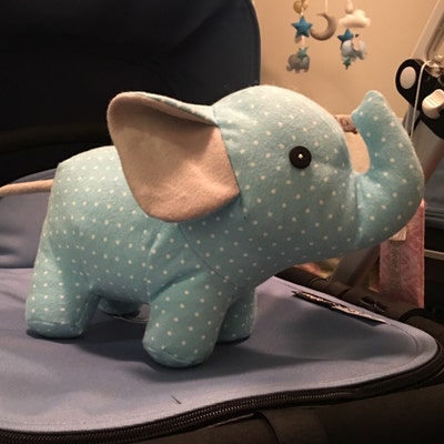 Stuffed Elephant PDF Sewing Pattern & Tutorial Stuffed Animal Soft Toy ...