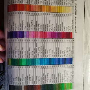 Prismacolor Premier 150 Colored Pencil Set PDF DIY Color Chart / Swatch Sheet - Etsy