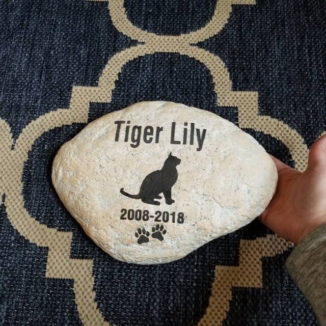 Personalized Cat Memorial Garden Stone pet memorial kitten Etsy