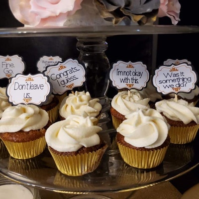 Cupcake Toppers Farewell Set of 12 Fine Go Saying Goodbye Moving Away ...