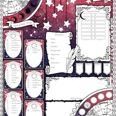 Vampire Dnd 5e Character Sheet Dnd Character Journal Dungeons and ...