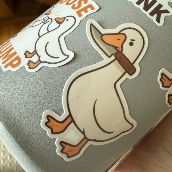 Silly Goose Sticker Pack | 40 Waterproof Vinyl Animal Stickers - Etsy