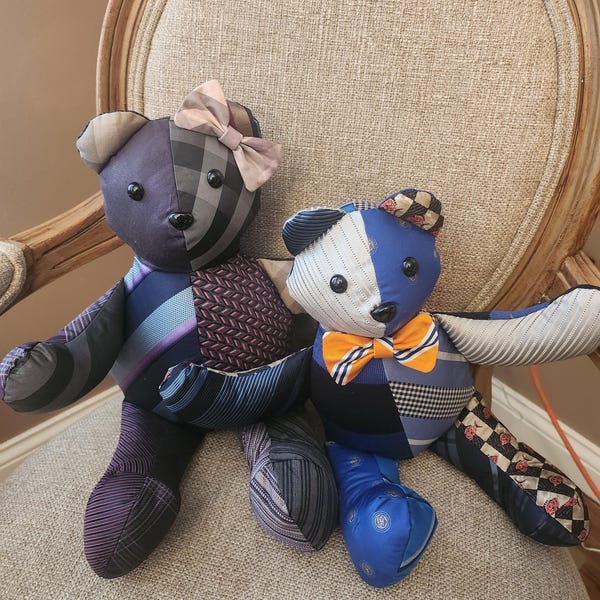Handmade Necktie Memory Bear - Etsy