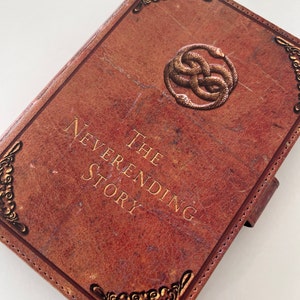 Luxury Faux Leather Book Look Kindle Case The Neverending Story Movie Book  – KleverCase