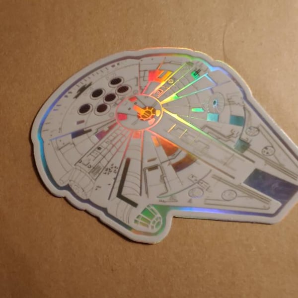 Millenium Ring Sticker Millennium Falcon Holographic Sticker: Star Wars Vinyl Decal - Etsy