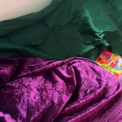 Green Moss Dupioni Silk Fabric main image 1