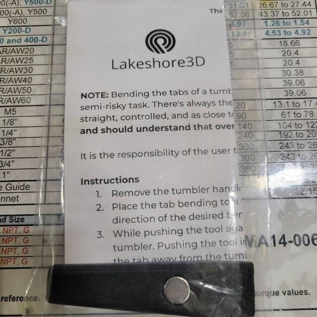 Tumbler Tab Bender Tool - For Stanley & Simple Modern Cup Laser Engraving