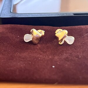 Tiny Gold Mushroom Stud Earrings, 14K Gold Tiny Mushroom Earrings, Gold Stud Earrings, Cute ...
