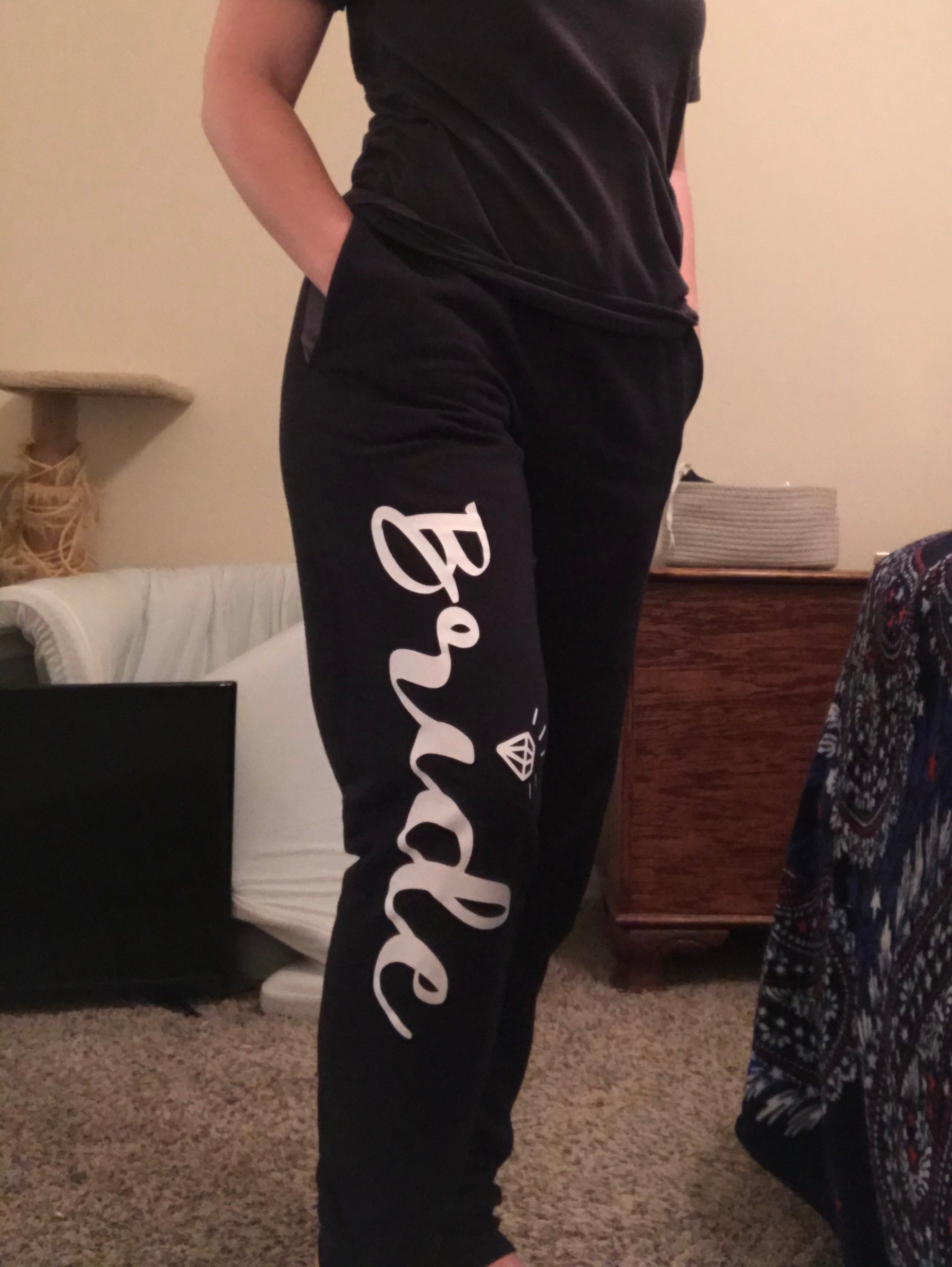 Customized Bridal Joggers/Custom sweatpants/joggers/Personalized Jogger/Bridesmaid proposal