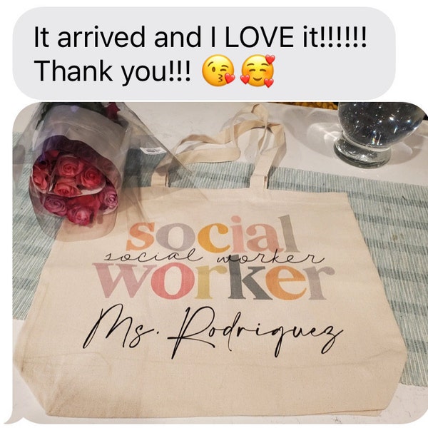 CafePress Social Worker Gift Tote Bag - Natural Canvas Reusable Shopping Bag (2 Sizes)