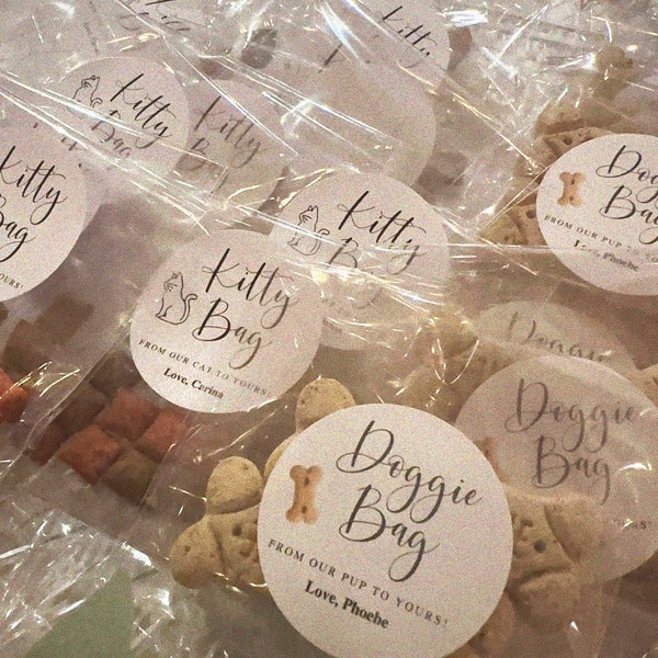 40 Doggie Bag Wedding Stickers and Bags - Etsy