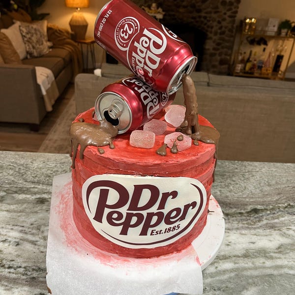 Dr Pepper Edible Image Cake Topper Sheet Custom Icing Frosting - Etsy