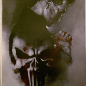 絵画 PUNISHER Punisher Fan Art Resin Statue Pro Painted 1/6 Scale - Made