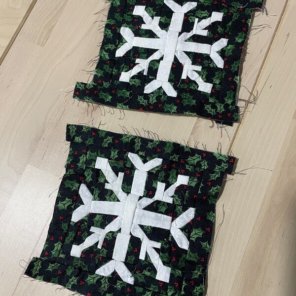 Snowflake Winter Quilt Block Pattern PDF - Includes Instructions for 6 ...