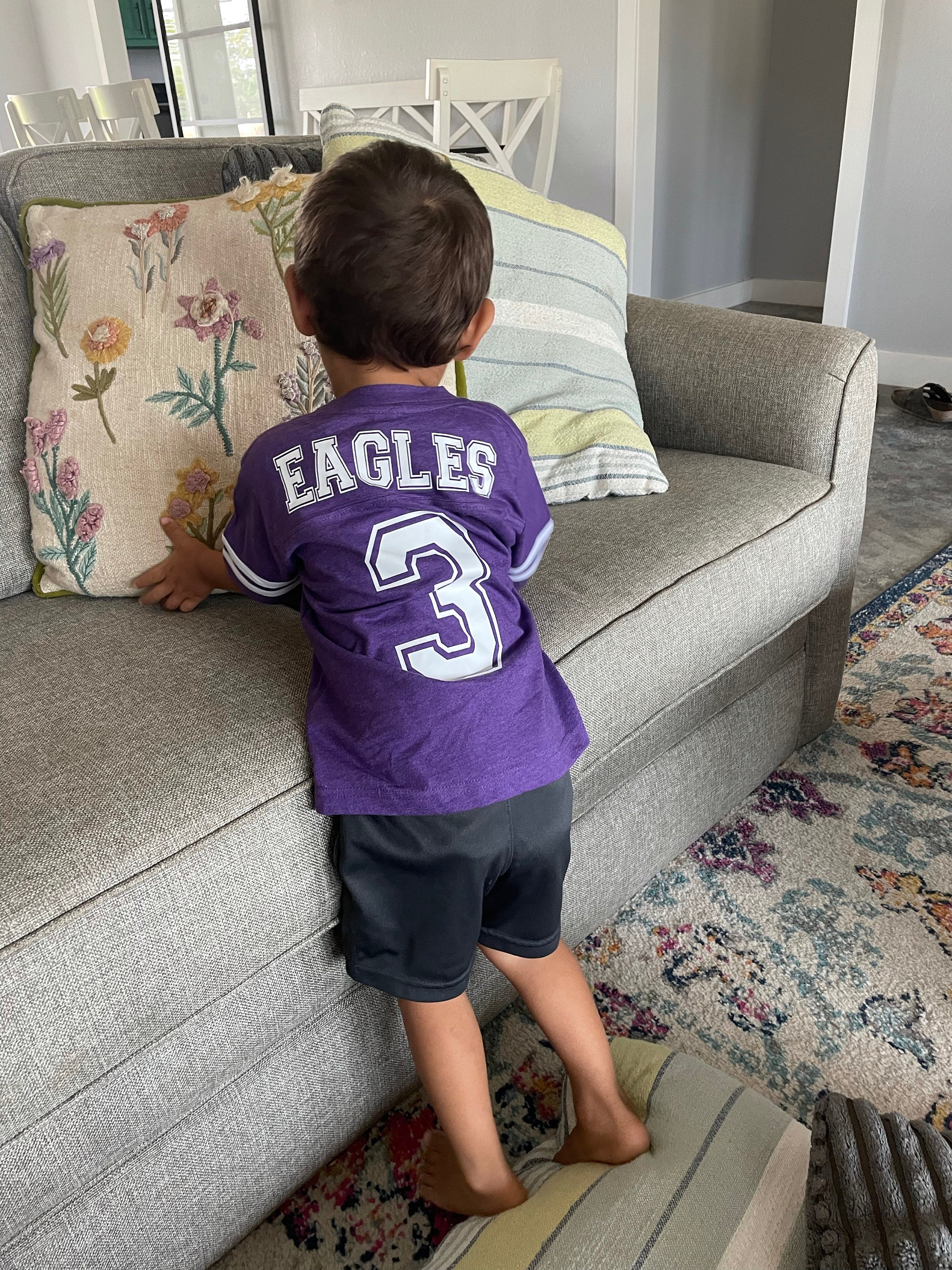 5th Birthday Football Shirt | Five Year Old Birthday Jersey Tee | Touchdown Sports Theme Party Outfit | Football Boy T-Shirt