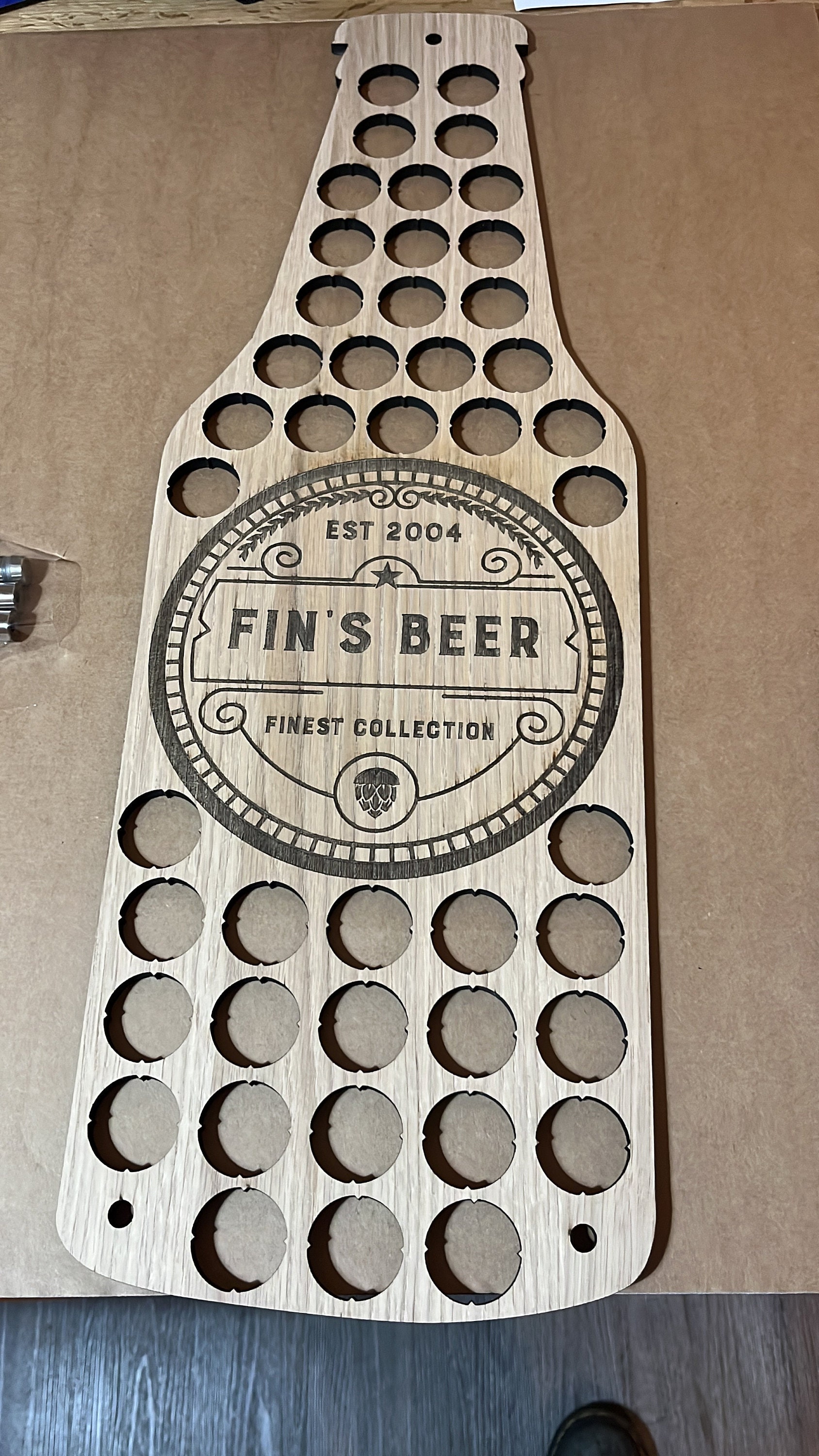 Personalised Beer Bottle Cap Collector, Beer Cap Collector, Fathers Day Gift, Man Cave Decor, Bottle Top Collector, Beer Bottle Top Holder