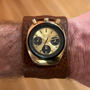 Bund US Military Watch STRAP, Wide Leather Aviator Watch Band