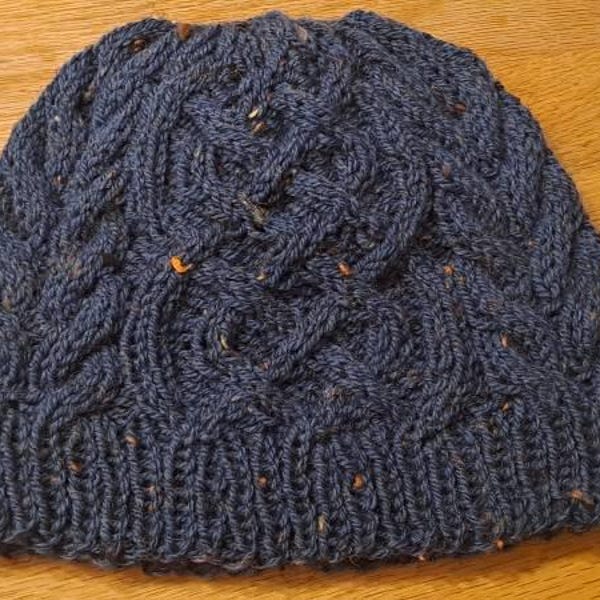 KNITTING PATTERN X Knit Hat Pattern, Cable Knit Hat Pattern, Men and ...