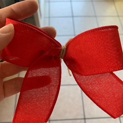 Red Christmas Bows / Set of 12 / Small Red Decorative Bows / - Etsy