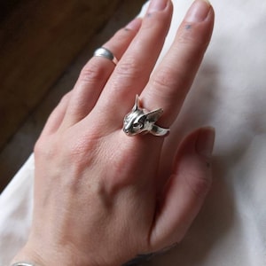 Fox Ring Sterling Silver Handmade | Etsy