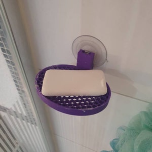 Suction Cup Soap Holder Shower Soap Dish Soap Saver Draining Rack Bath Tub  Bathroom Plastic Keeper Oval Bar Soap 