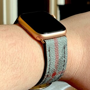 Artisan watch strap handmade louis vuitton strap Apple Watch | Etsy