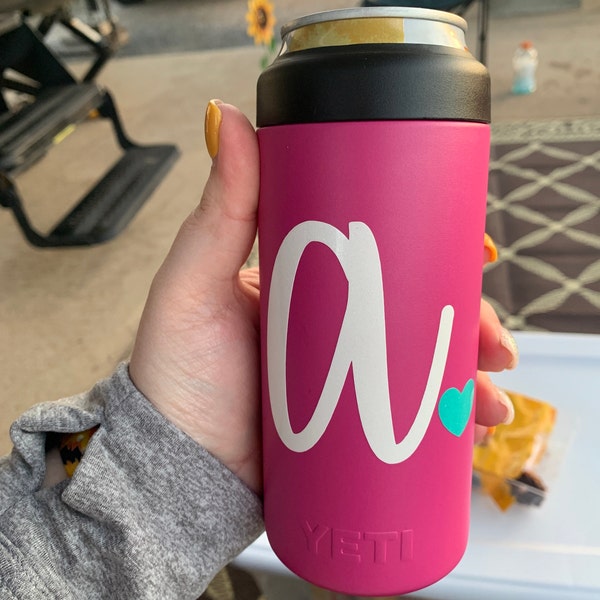 Single Letter Decal, Letter Sticker, Yeti Cup Decal, Car Decal ...