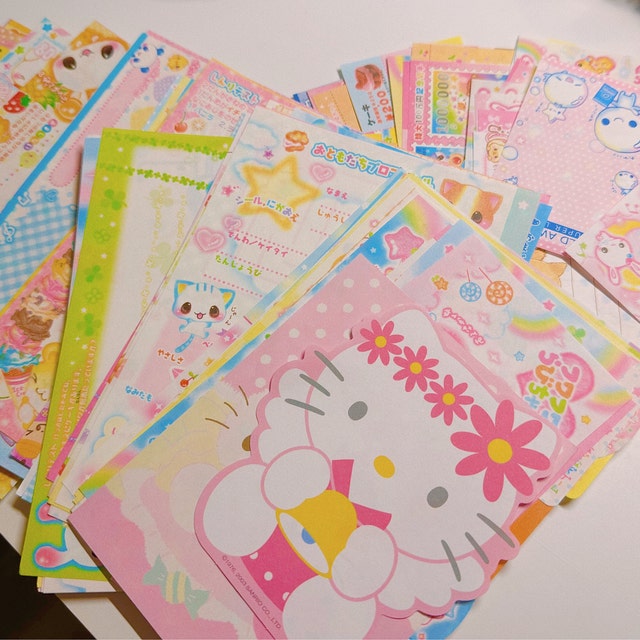 2000s Retro Japanese Memo Sheet Set - Kawaii, Bullet Journal