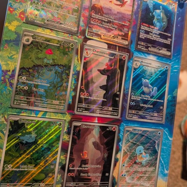 Pokémon 151 Starter Evolution Set Pokémon Card Display Frame Case ...