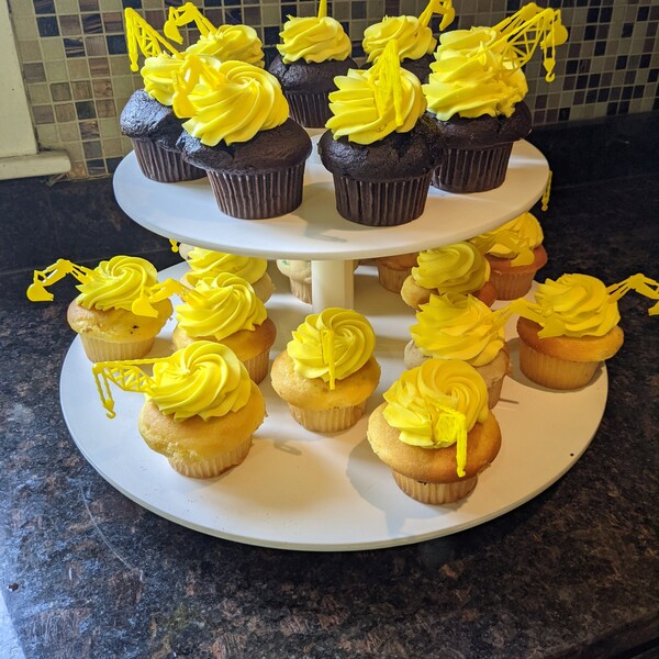 Backhoe Topper 12 Construction Backhoe Cupcake Toppers (acrylic) - Etsy