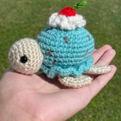 Ice Cream Turtle Crochet Pattern PDF, Crochet Ice Cream Amigurumi, Sea ...