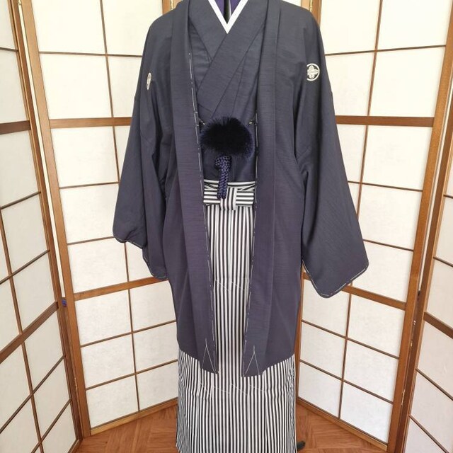 Men's Japanese Traditional Formal Kimono 12 Pcs Set With 