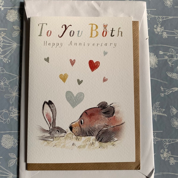 Happy Anniversary , Quality Greeting Card, to You Both 'the Bear, the ...